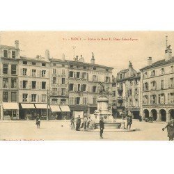 carte postale ancienne 54 NANCY. Place Saint-Epure Statue René II 1922