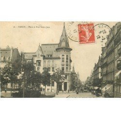 carte postale ancienne 54 NANCY. Place et Rue Saint-Jean 1912