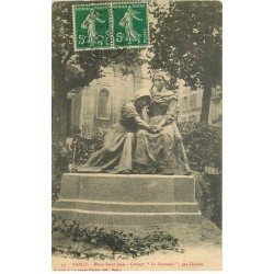 carte postale ancienne 54 NANCY. Place Saint-Jean le Souvenir par Dubois 1912