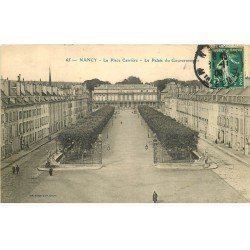 carte postale ancienne 54 NANCY. Place Carrière Palais Gouvernement 1909