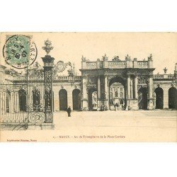 carte postale ancienne 54 NANCY. Place Carrière Arc Triomphe 1907