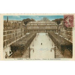 carte postale ancienne 54 NANCY. Place Carrière 1927 Palais du Gouvernement