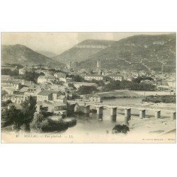 carte postale ancienne 12 MILLAU. Vue générale et sur le Pont