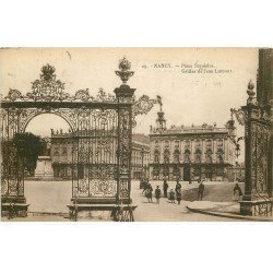 carte postale ancienne 54 NANCY. Place Stanislas Grille Lamour 1923