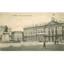 carte postale ancienne 54 NANCY. Place Stanislas et Statue 1934