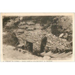 carte postale ancienne 02 CHEMIN DES DAMES. Entrée Caverne du Dragon 1937