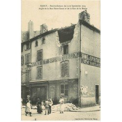 carte postale ancienne 54 NANCY. Bombardement Rue Notre-Dame et de la Hache Cave à vins