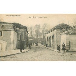 carte postale ancienne 54 TOUL. La Porte de France animation