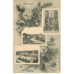 carte postale ancienne 54 TOUL. Souvenir Fleurs