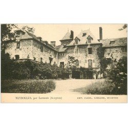 carte postale ancienne 12 NEYROLLES par Lassouts. Le Château Corp de Ferme vers 1919