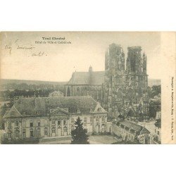 carte postale ancienne 54 TOUL. Hôtel de Ville 1903 Cathédrale