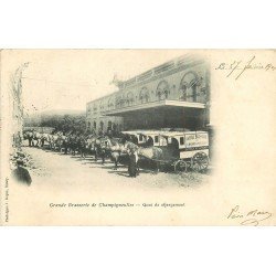carte postale ancienne 54 TOUL. Brasserie de Champigneulles Quai de chargement 1901