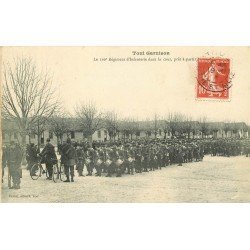 carte postale ancienne 54 TOUL. Le 160° Régiment Infanterie prêt à partir avec Fanfare et Tambours