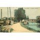 carte postale ancienne 54 TOUL. Les Usines et Canal à Valcourt. Superbe carte toilée 1906