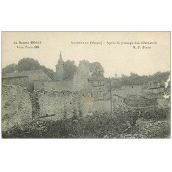 carte postale ancienne 55 AUBREVILLE 1916. Blancs bord droit