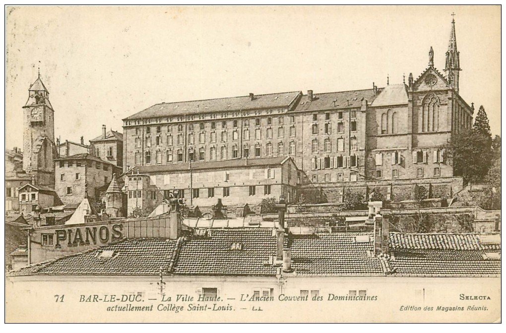 carte postale ancienne 55 BAR-LE-DUC. Couvent des Dominicains 1924