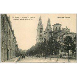 carte postale ancienne 12 RODEZ. Eglise du Sacré-Coeur Avenue de Tarayre