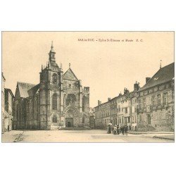 carte postale ancienne 55 BAR-LE-DUC. Eglise Saint-etienne et musée 1912