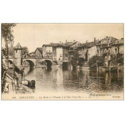 carte postale ancienne 55 BAR-LE-DUC. Ornain et Pont Notre-Dame 1918