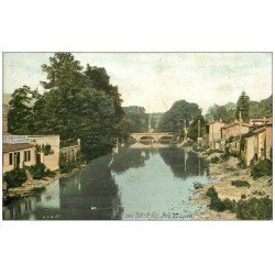 carte postale ancienne 55 BAR-LE-DUC. Pont du Lycée 1914