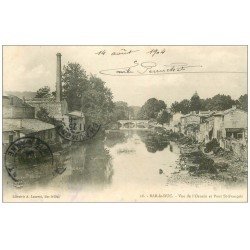 carte postale ancienne 55 BAR-LE-DUC. Pont Saint-François sur l'Ornain 1904