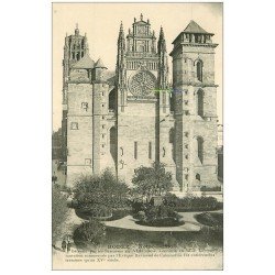 carte postale ancienne 12 RODEZ. La Cathédrale Notre-Dame détruite par les Sarasins