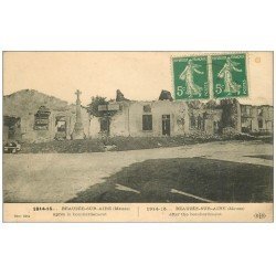 carte postale ancienne 55 BEAUZEE-SUR-AIRE. Ruines 1915