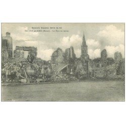 carte postale ancienne 55 BEAUZEE-SUR-AIRE. Soldats dans les ruines