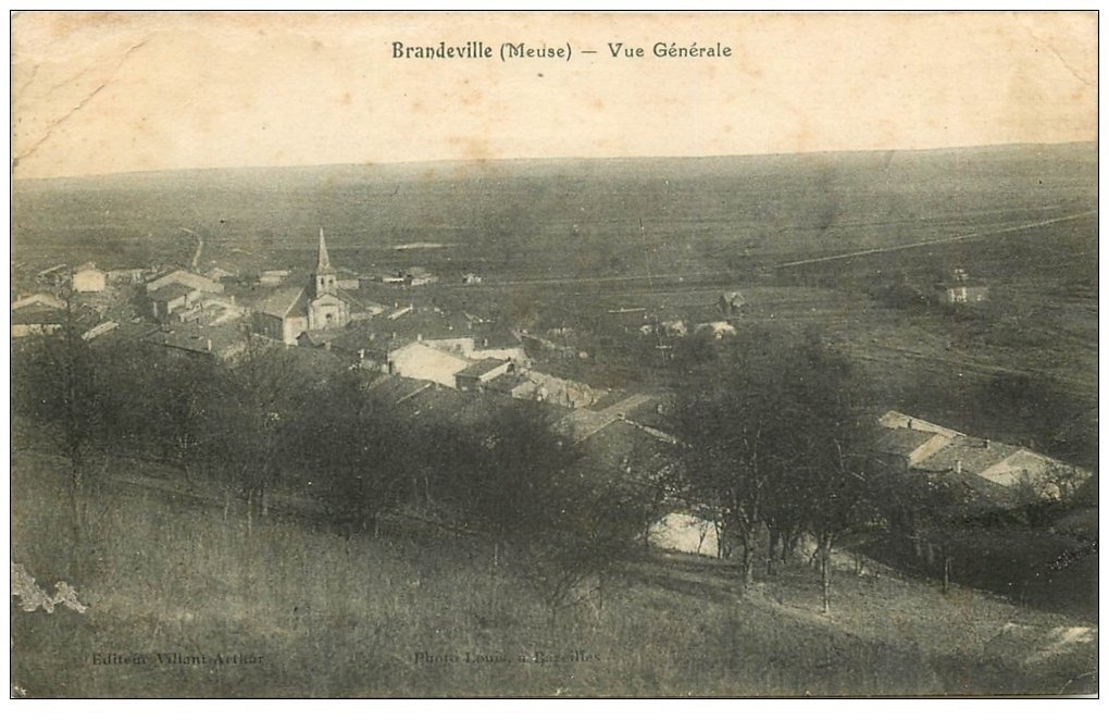 carte postale ancienne 55 BRANDEVILLE 1939. Dans l'état...