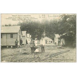 carte postale ancienne 55 CHATEAU DU FAUX MIROIR. Ambulance Anglaise Baraquements et Brancardiers 1916