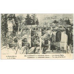 carte postale ancienne 55 CLERMONT-EN-ARGONNE. Ruines de l'Eglise