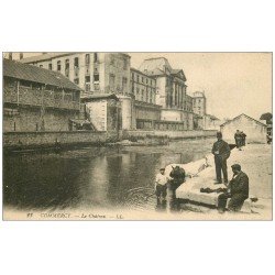 carte postale ancienne 55 COMMERCY. Le Château. Militaires et Chevaux 1918