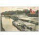 carte postale ancienne 55 COMMERCY. Le Port 1909 avec Péniches et Grue
