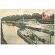 carte postale ancienne 55 COMMERCY. Le Port 1909 avec Péniches et Grue