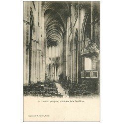 carte postale ancienne 12 RODEZ. La Cathédrale Notre-Dame. Nef et Chaire