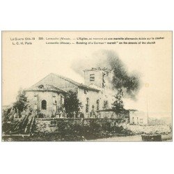 carte postale ancienne 55 LANEUVILLE. Eglise incendiée 1916
