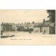 carte postale ancienne 55 LEROUVILLE. Carrières Route de Chonville. Panneau Chocolat Menier et Chicorée Arlatte