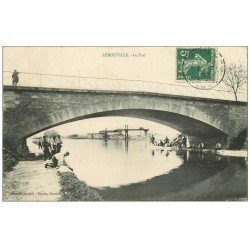 55 LEROUVILLE. Le Port 1907 nombreux Militaires lavant leur linge