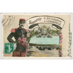 carte postale ancienne 55 LEROUVILLE. Souvenir du 154° d'Infanterie 1911