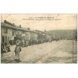 carte postale ancienne 55 LES ISLETTES. Retour des Combats. Soldats et Militaires (en l'état)...