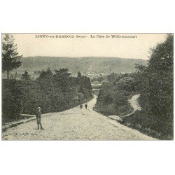 carte postale ancienne 55 LIGNY-EN-BARROIS. Côte de Willeroncourt 1925
