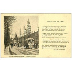carte postale ancienne 55 LIGNY-EN-BARROIS. Passage de Troupes 1916