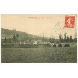 carte postale ancienne 55 MONTMEDY. Pont sur la Chiers 1911
