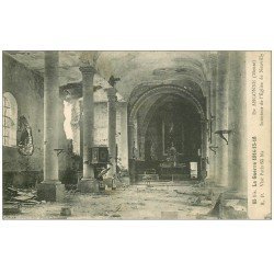 carte postale ancienne 55 NEUVILLY. Eglise bombardée 1916