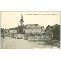 carte postale ancienne 55 PONT DU RUISSEAU DE FORGES. Défenses du Village 1916