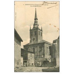 carte postale ancienne 55 REMOIVILLE. Rue de Marville animée 1908