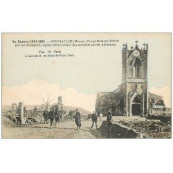 carte postale ancienne 55 SOUMAILLE. Complètement détruite 1917