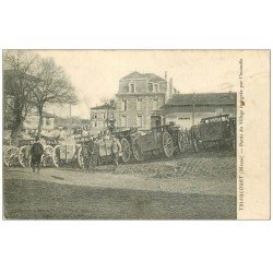 carte postale ancienne 55 TRIAUCOURT. Mitrailleuses et Mitraillettes au Village 1915