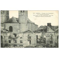 carte postale ancienne 55 VERDUN. Cathédrale Evêché. Guerre 1914-18