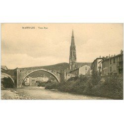 carte postale ancienne 12 SAINT-AFFRIQUE. Vieux Pont